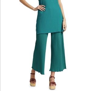 Simon Miller Alder Rib-Knit Crop Pants, Size M, Color: Pool